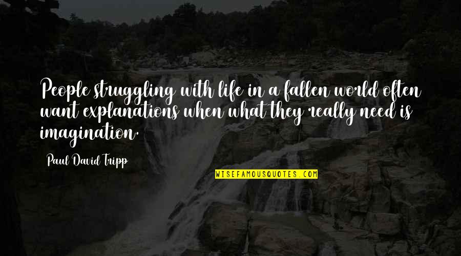Life With Their Explanation Quotes By Paul David Tripp: People struggling with life in a fallen world
