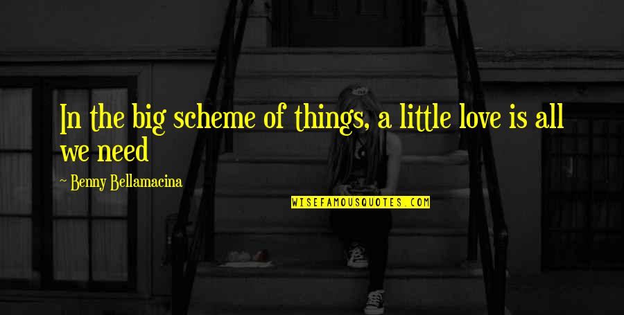 Life's Little Things Quotes By Benny Bellamacina: In the big scheme of things, a little