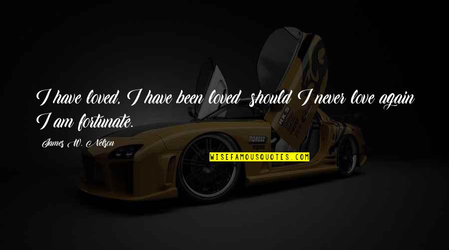 Life's One Big Lesson Quotes By James W. Nelson: I have loved, I have been loved; should