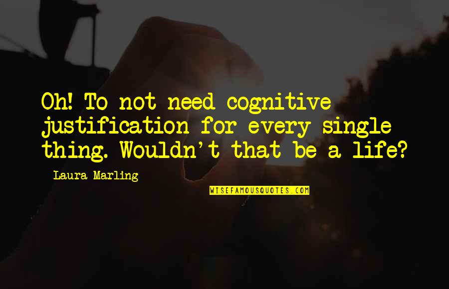 Like The Royal We The Big Lebowski Quotes By Laura Marling: Oh! To not need cognitive justification for every