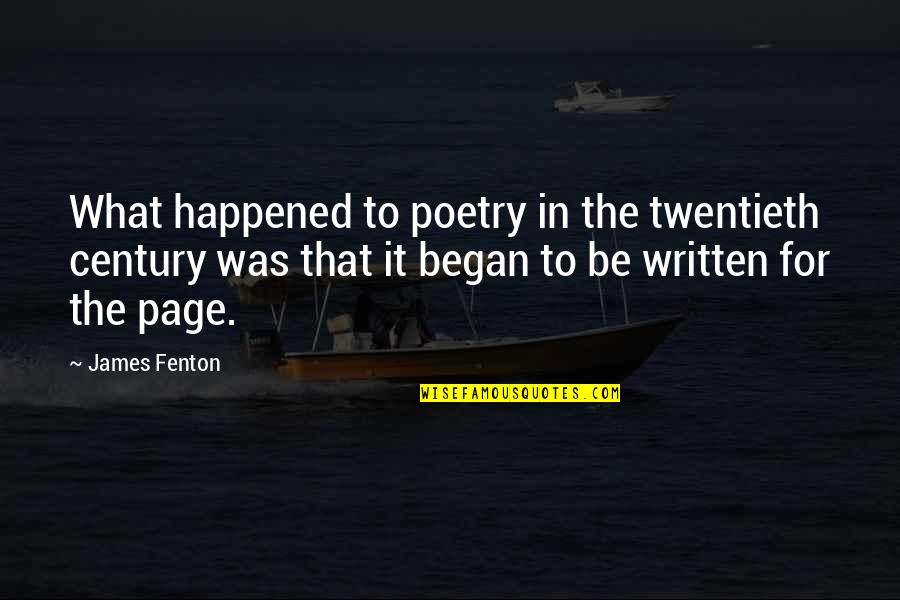 Lisente Quotes By James Fenton: What happened to poetry in the twentieth century