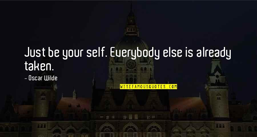 List Of Tobias Funke Quotes By Oscar Wilde: Just be your self. Everybody else is already