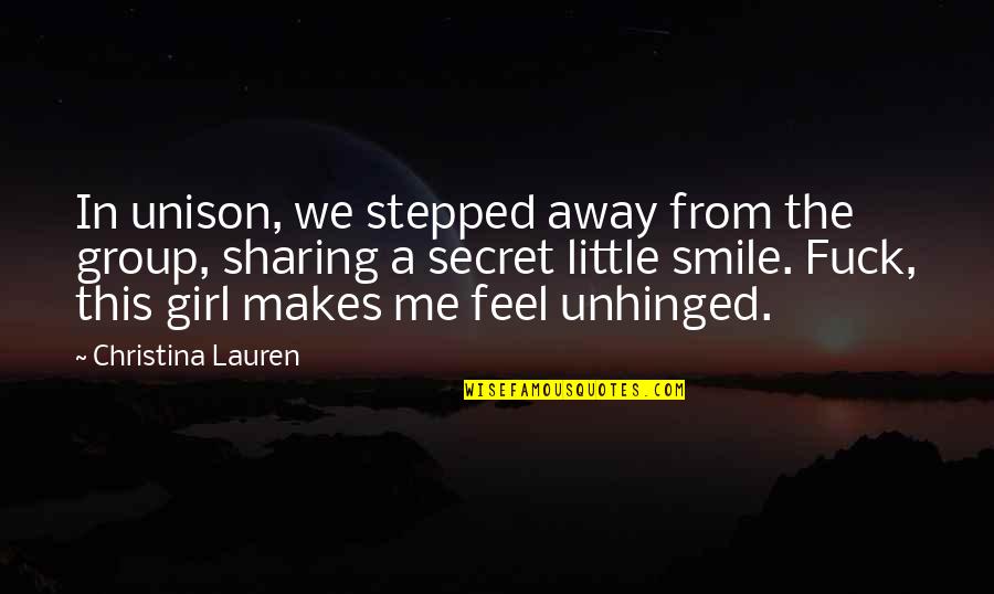 Litertature Quotes By Christina Lauren: In unison, we stepped away from the group,