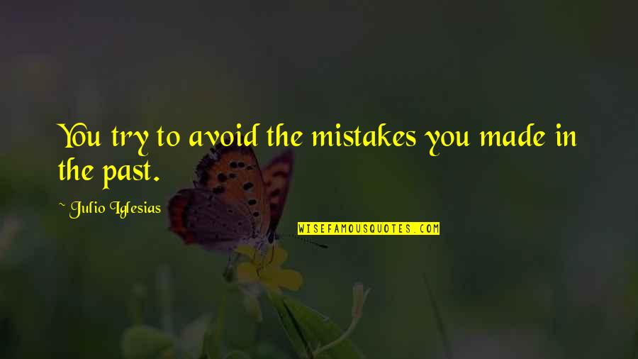 Little Church Mouse Quotes By Julio Iglesias: You try to avoid the mistakes you made