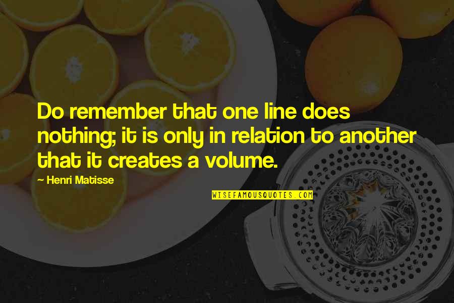 Little Cute Baby Girl Quotes By Henri Matisse: Do remember that one line does nothing; it