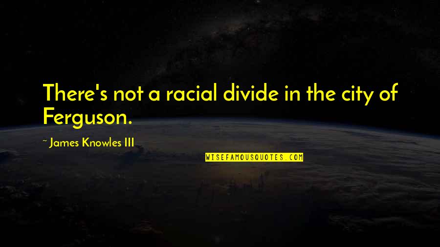 Little Niece Birthday Quotes By James Knowles III: There's not a racial divide in the city