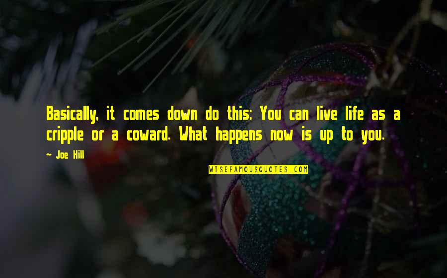 Live Life As It Comes Quotes By Joe Hill: Basically, it comes down do this: You can