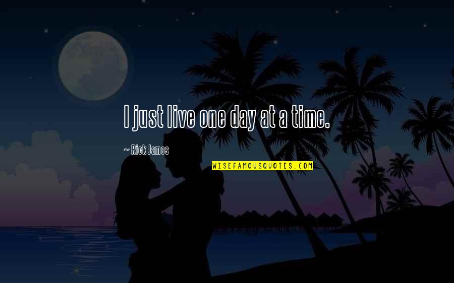 Live One Day At A Time Quotes By Rick James: I just live one day at a time.