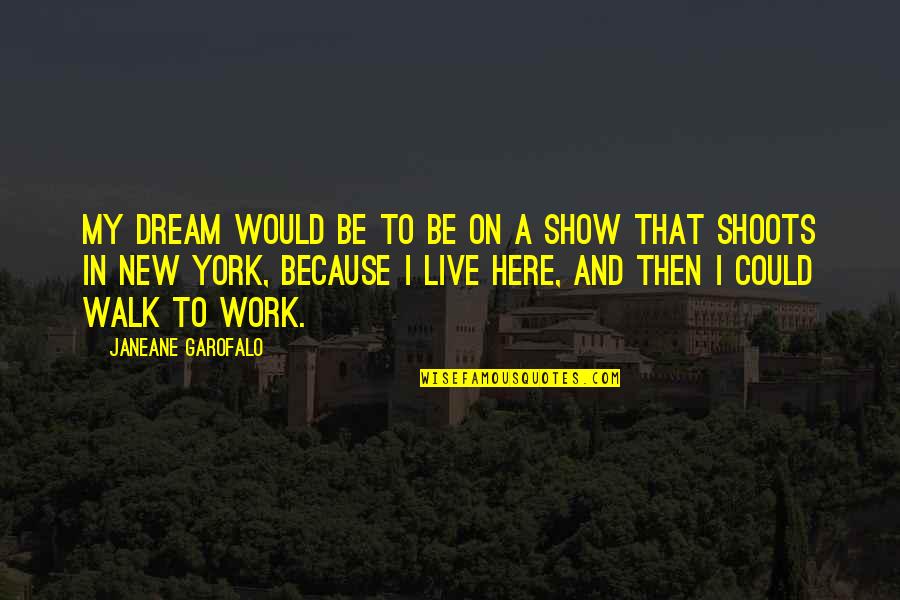 Live Show Quotes By Janeane Garofalo: My dream would be to be on a