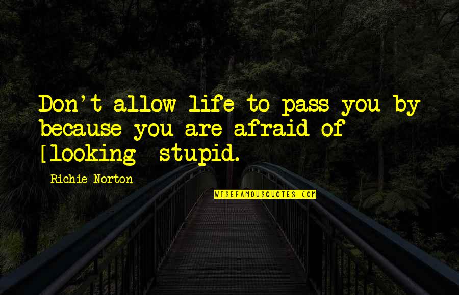 Living This Life With No Fear Quotes By Richie Norton: Don't allow life to pass you by because