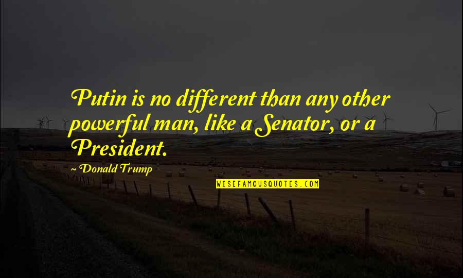 Liwag Design Quotes By Donald Trump: Putin is no different than any other powerful