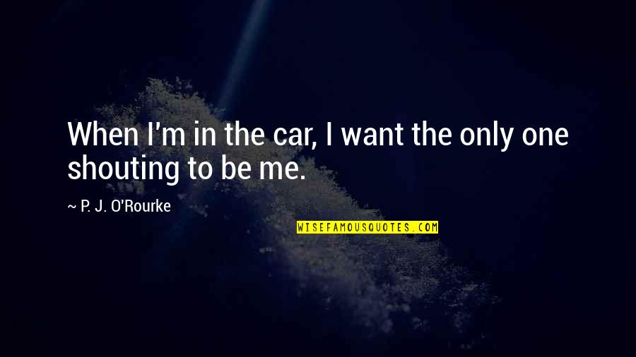 Llamas En Quotes By P. J. O'Rourke: When I'm in the car, I want the