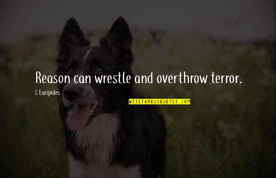Logic And Reason Quotes By Euripides: Reason can wrestle and overthrow terror.