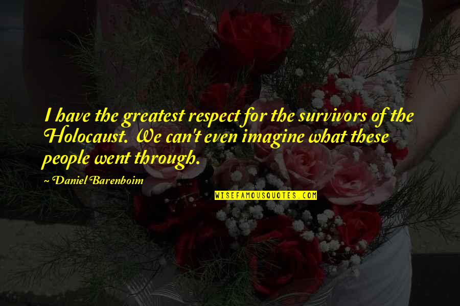 Logicians Quotes By Daniel Barenboim: I have the greatest respect for the survivors