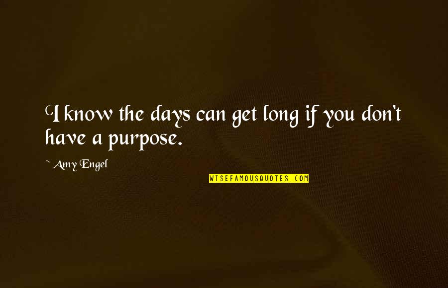 Long Days Quotes By Amy Engel: I know the days can get long if