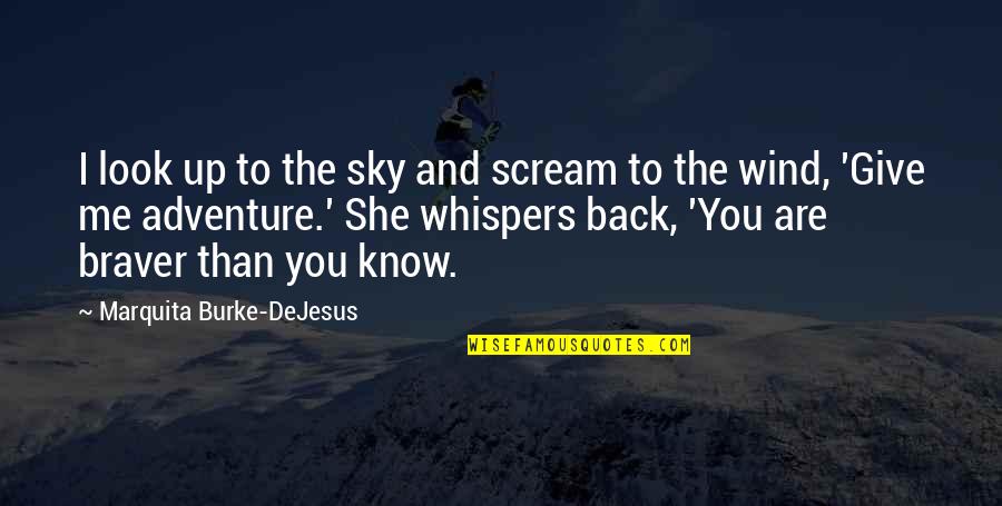 Look The Quotes By Marquita Burke-DeJesus: I look up to the sky and scream