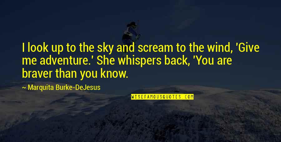 Look Up There In The Sky Quotes By Marquita Burke-DeJesus: I look up to the sky and scream