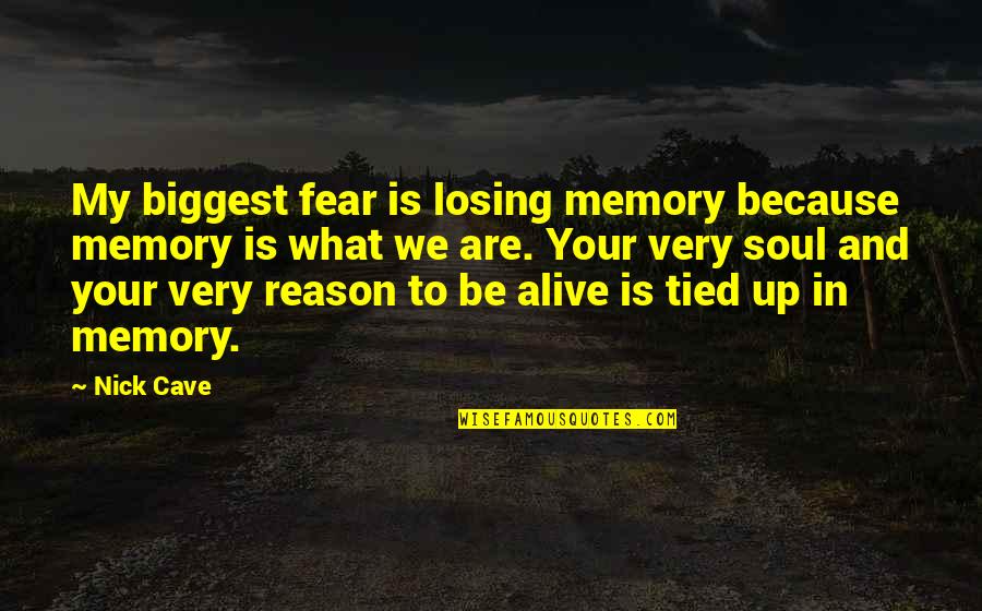 Losing Memories Quotes By Nick Cave: My biggest fear is losing memory because memory