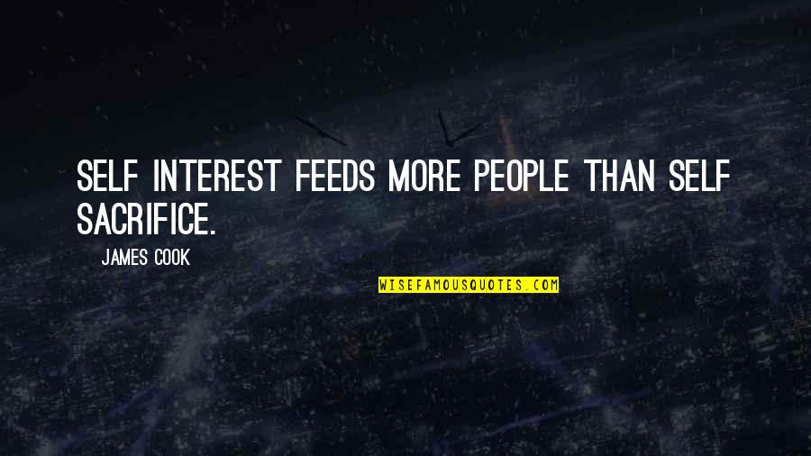 Louboutin Nail Polish Quotes By James Cook: Self interest feeds more people than self sacrifice.