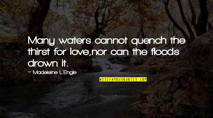 Louis Buchalter Quotes By Madeleine L'Engle: Many waters cannot quench the thirst for love,nor