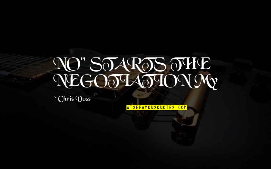 Loupiac Vin Quotes By Chris Voss: NO" STARTS THE NEGOTIATION My