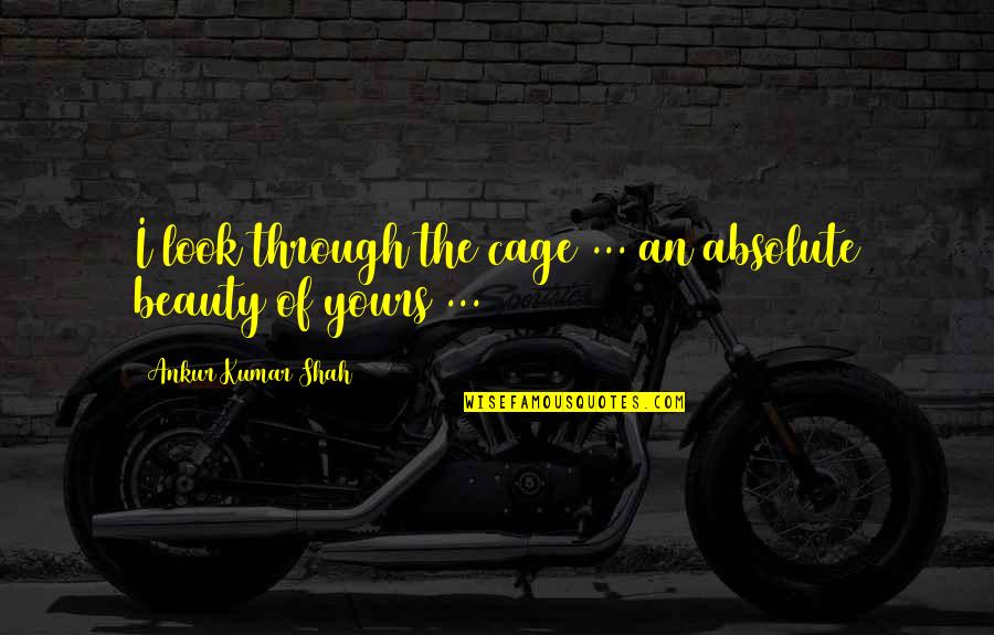 Love Absolute Quotes By Ankur Kumar Shah: I look through the cage ... an absolute