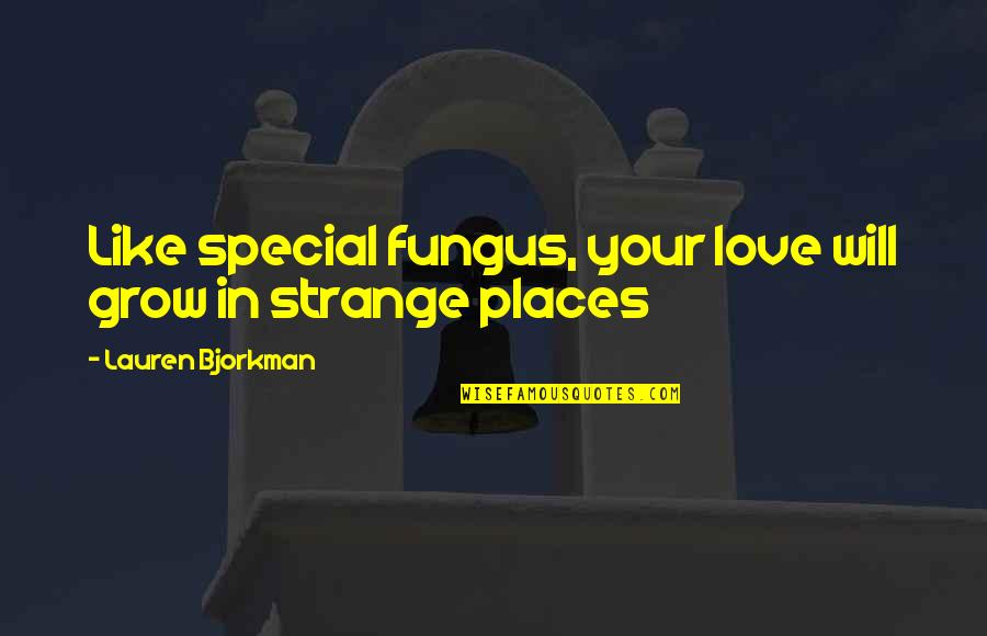 Love Fortune Cookie Quotes By Lauren Bjorkman: Like special fungus, your love will grow in