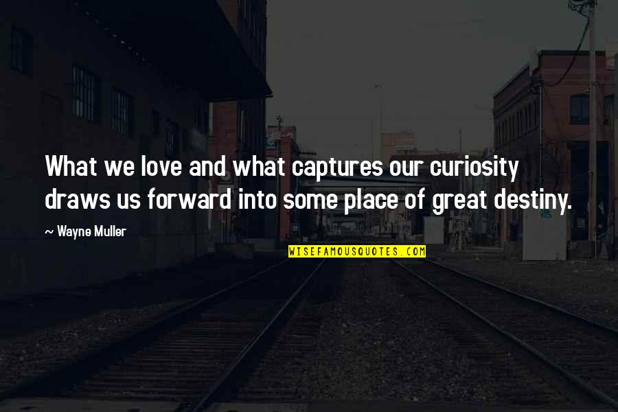 Love It Forward Quotes By Wayne Muller: What we love and what captures our curiosity