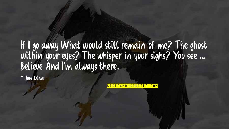 Love Long Distance Quotes By Jon Oliva: If I go away What would still remain