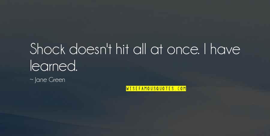 Love My Husband Family Quotes By Jane Green: Shock doesn't hit all at once. I have