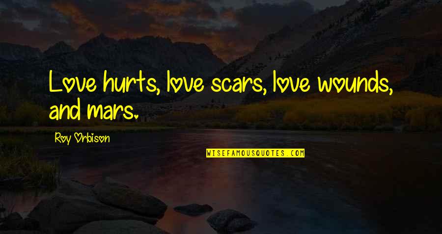 Love Wounds Quotes By Roy Orbison: Love hurts, love scars, love wounds, and mars.