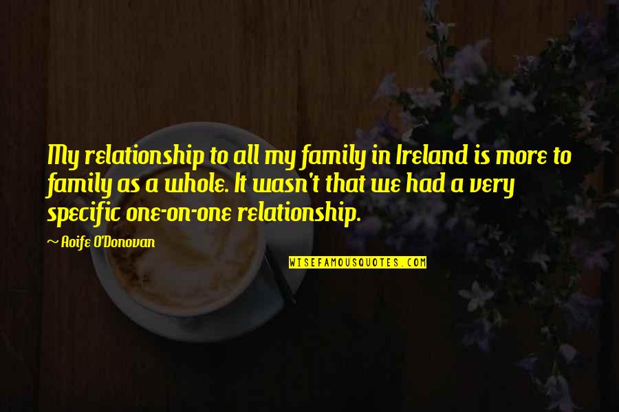 Love You Have For Your Son Quotes By Aoife O'Donovan: My relationship to all my family in Ireland