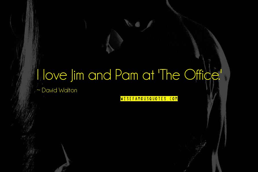 Loving Your Goddaughter Quotes By David Walton: I love Jim and Pam at 'The Office.'