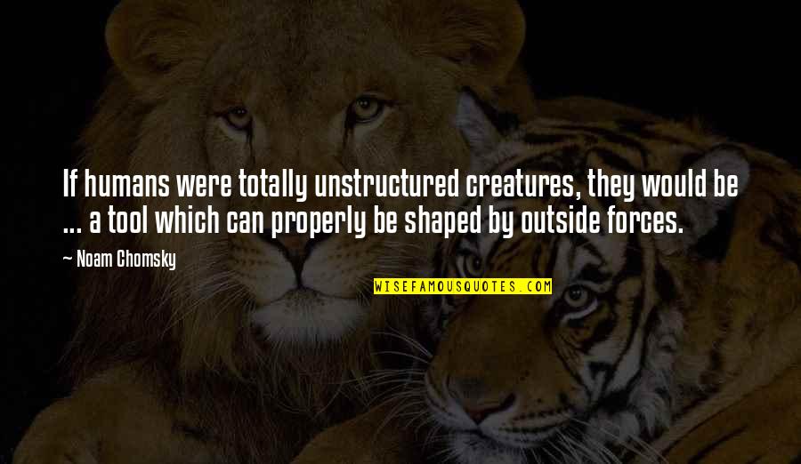 Lubuk Hatiku Quotes By Noam Chomsky: If humans were totally unstructured creatures, they would