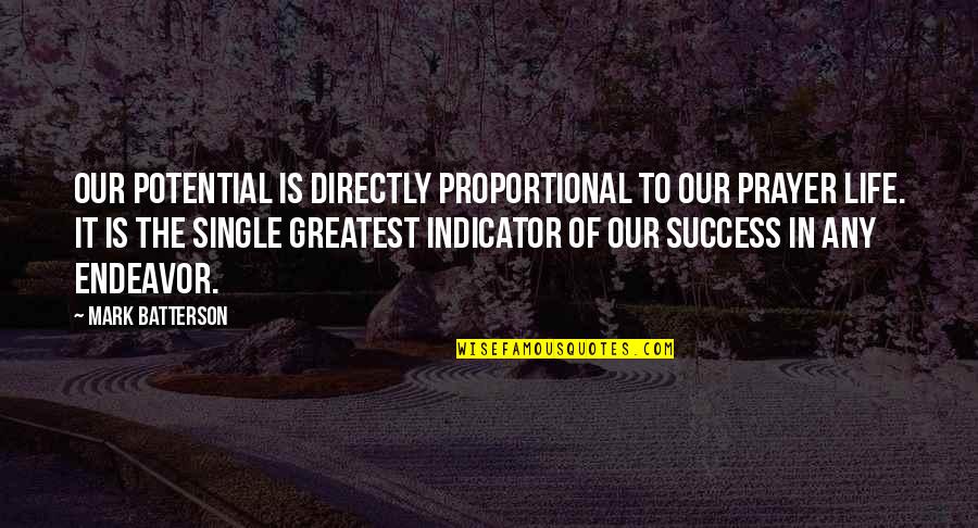 Luca Signorelli Quotes By Mark Batterson: Our potential is directly proportional to our prayer