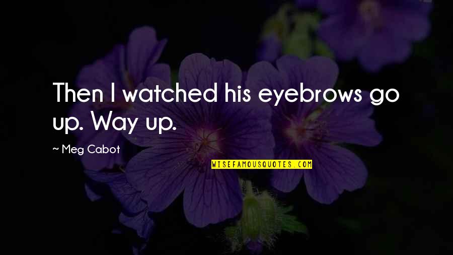 Lucifer Season 2 Quotes By Meg Cabot: Then I watched his eyebrows go up. Way