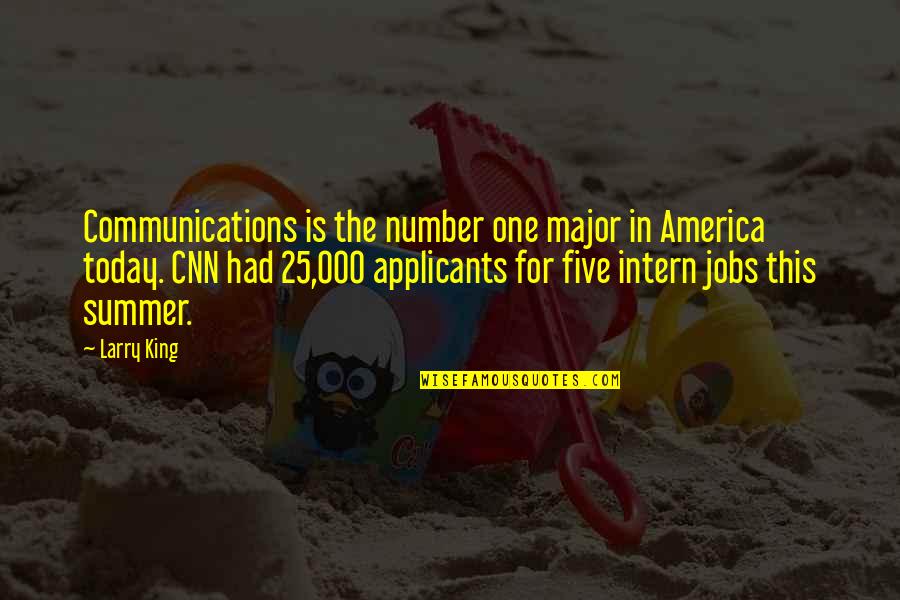 Luckily For Me Quotes By Larry King: Communications is the number one major in America
