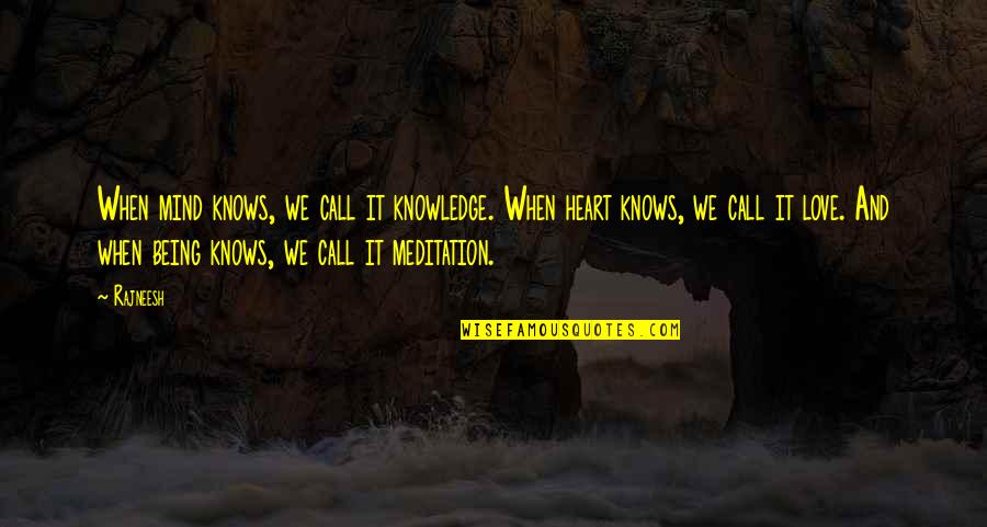 Ludus Ieas Quotes By Rajneesh: When mind knows, we call it knowledge. When