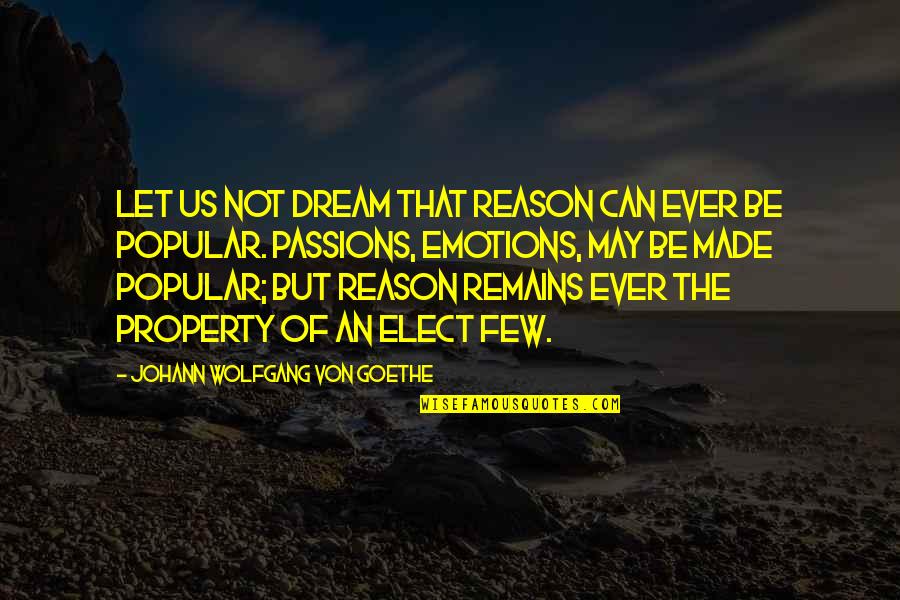 Lyttelton Theatre Quotes By Johann Wolfgang Von Goethe: Let us not dream that reason can ever