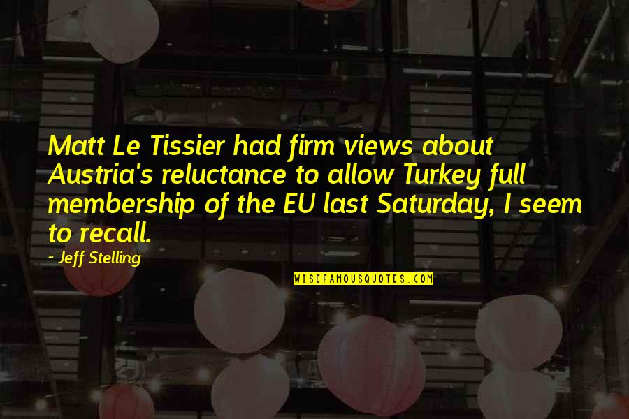 M Z Austria Quotes By Jeff Stelling: Matt Le Tissier had firm views about Austria's