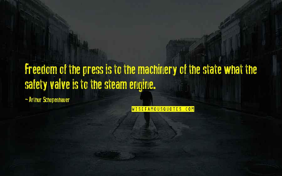 Machinery Quotes By Arthur Schopenhauer: Freedom of the press is to the machinery