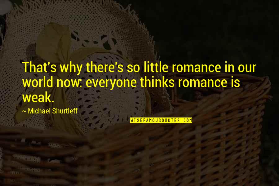 Magaldi Conveyors Quotes By Michael Shurtleff: That's why there's so little romance in our