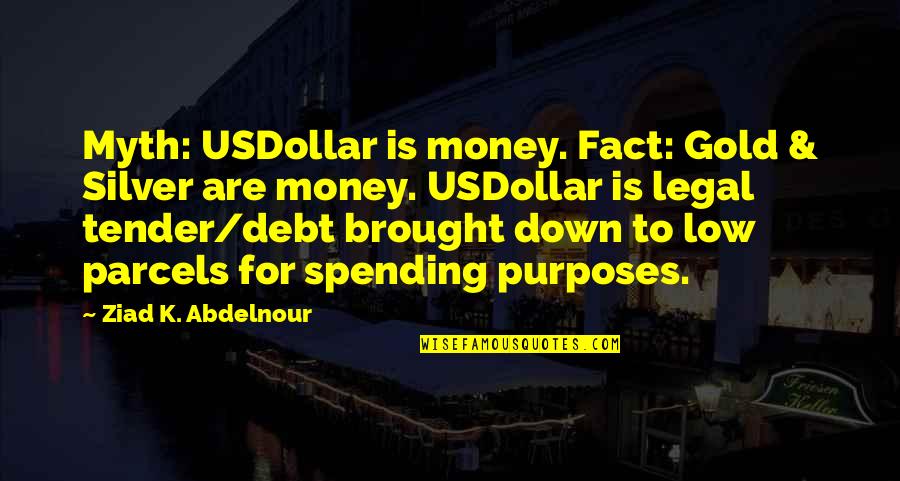 Maitino Fanfiction Quotes By Ziad K. Abdelnour: Myth: USDollar is money. Fact: Gold & Silver