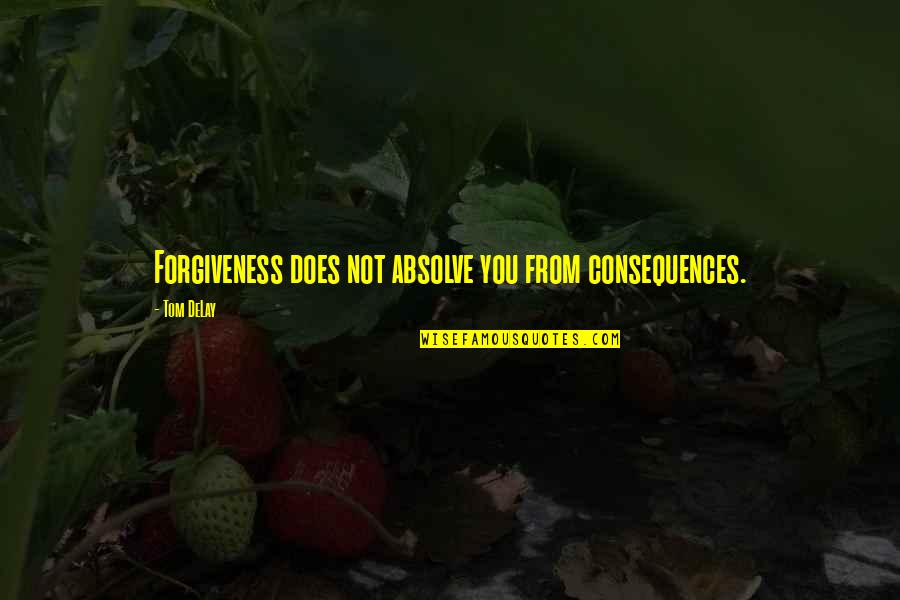 Makindo Air Quotes By Tom DeLay: Forgiveness does not absolve you from consequences.