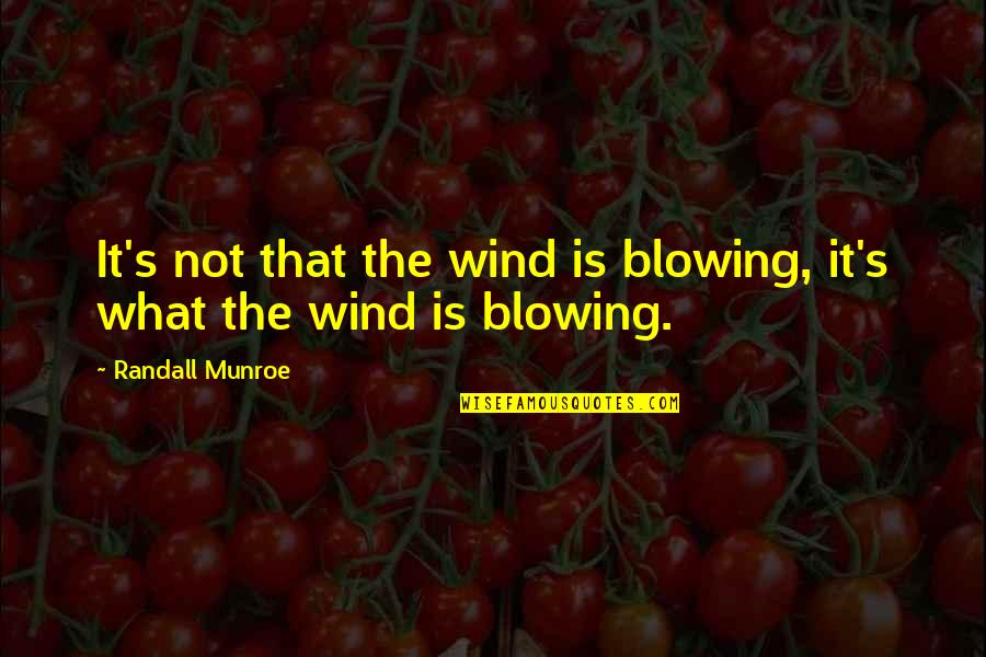 Malaefou Mackenzie Quotes By Randall Munroe: It's not that the wind is blowing, it's