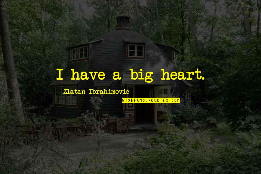 Malate Dehydrogenase Quotes By Zlatan Ibrahimovic: I have a big heart.