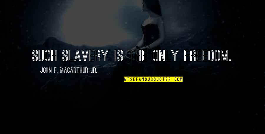 Mallrat Quotes By John F. MacArthur Jr.: Such slavery is the only freedom.