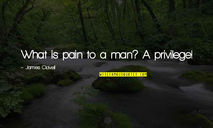 Man Pain Quotes By James Clavell: What is pain to a man? A privilege!