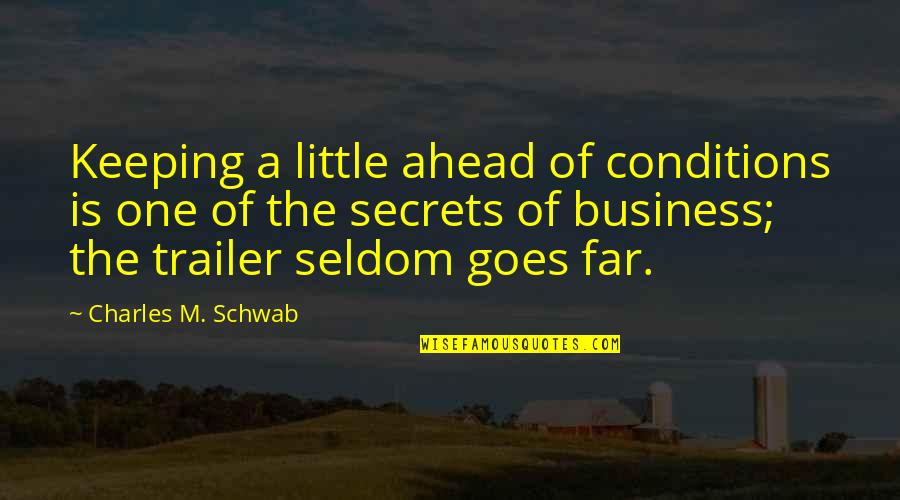 Mangalampalli Soundarya Quotes By Charles M. Schwab: Keeping a little ahead of conditions is one