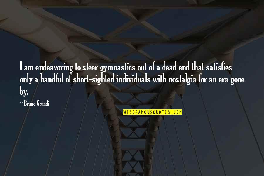 Manipulatable Graph Quotes By Bruno Grandi: I am endeavoring to steer gymnastics out of